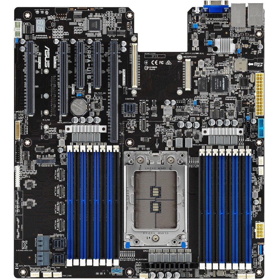 Asus KRPA-U16 Server moederbord - AMD chipset - Socket SP3 - SSI EEB
