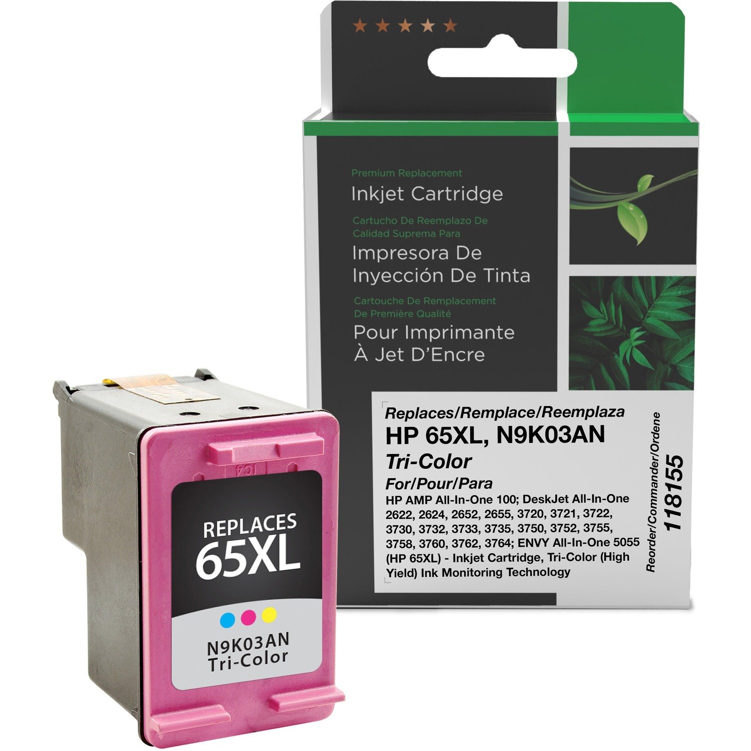 Clover Imaging Group &trade; Remanufactured Tri-Color High-Yield Ink Cartridge Replacement For HP 65XL, 118155