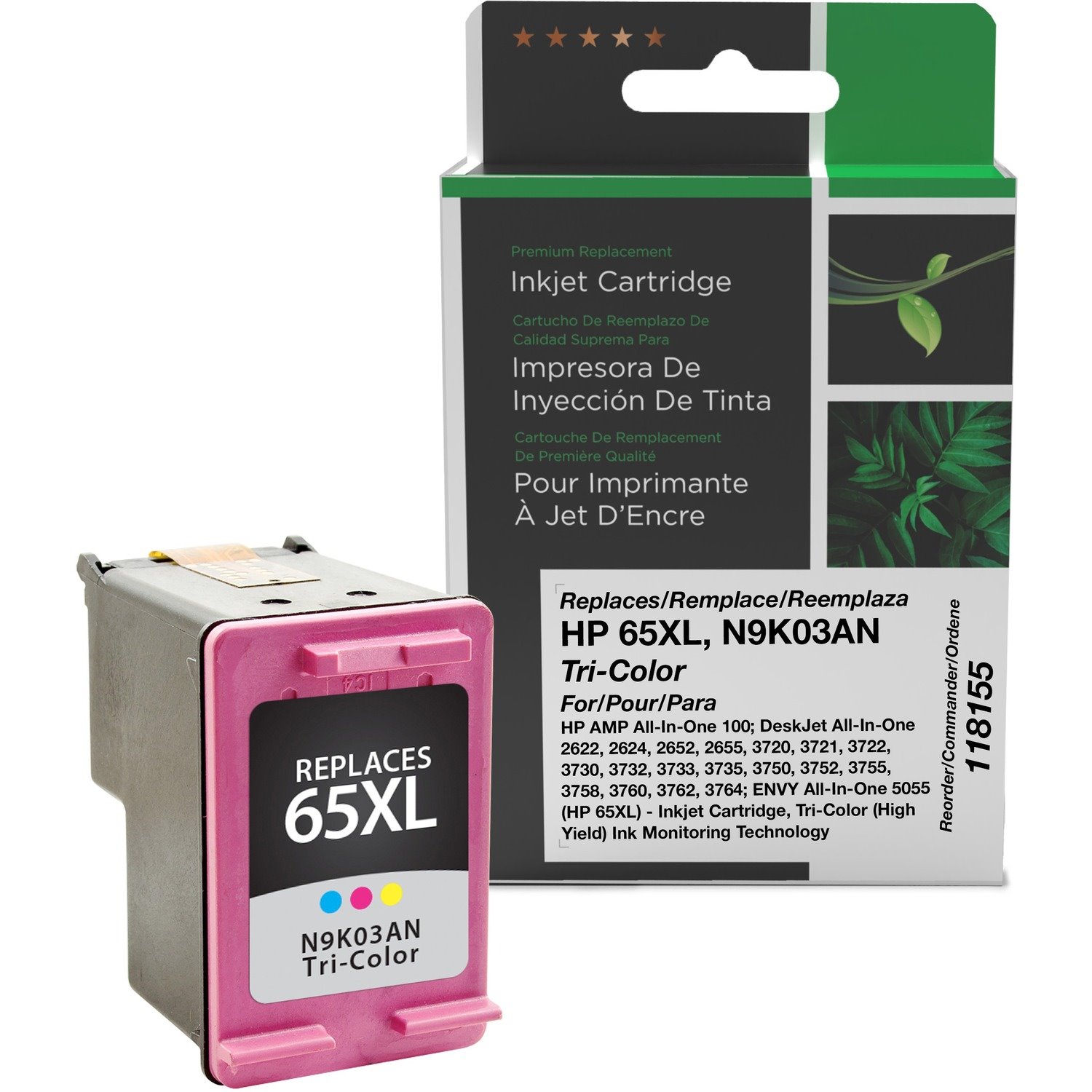 Clover Imaging Group&trade; Remanufactured Tri-Color High-Yield Ink Cartridge Replacement For HP 65XL, 118155