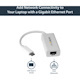 StarTech.com USB-C to Gigabit Ethernet Adapter - White - Thunderbolt 3 Port Compatible - USB Type C Network Adapter