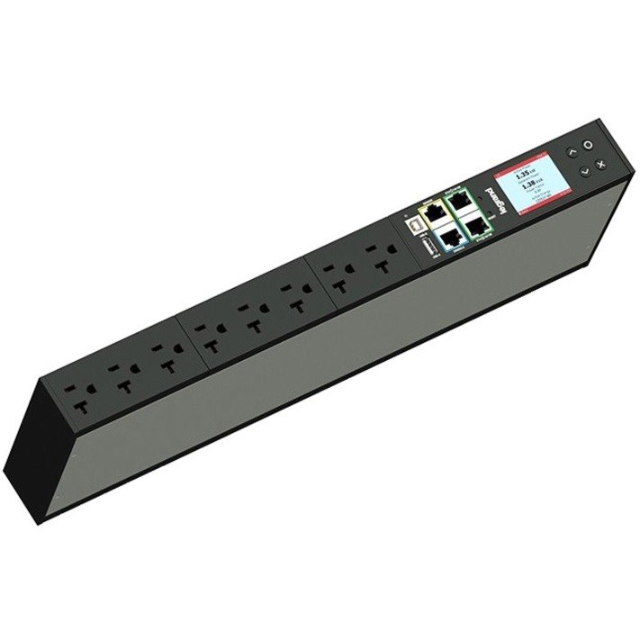 Legrand Rack PDU, Network Metered, 1U, 16A, 120V, (8) 5-20R, L5-20P Cord