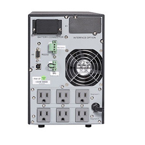 Eaton 9130 UPS, 1500 VA, 1350 W, 5-15P input, Outputs: (6) 5-15R, 120V