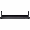 StarTech.com Under Desk Cable Management Tray, Length Adjustable, Clamp-On Installation, No Drilling Required, Black