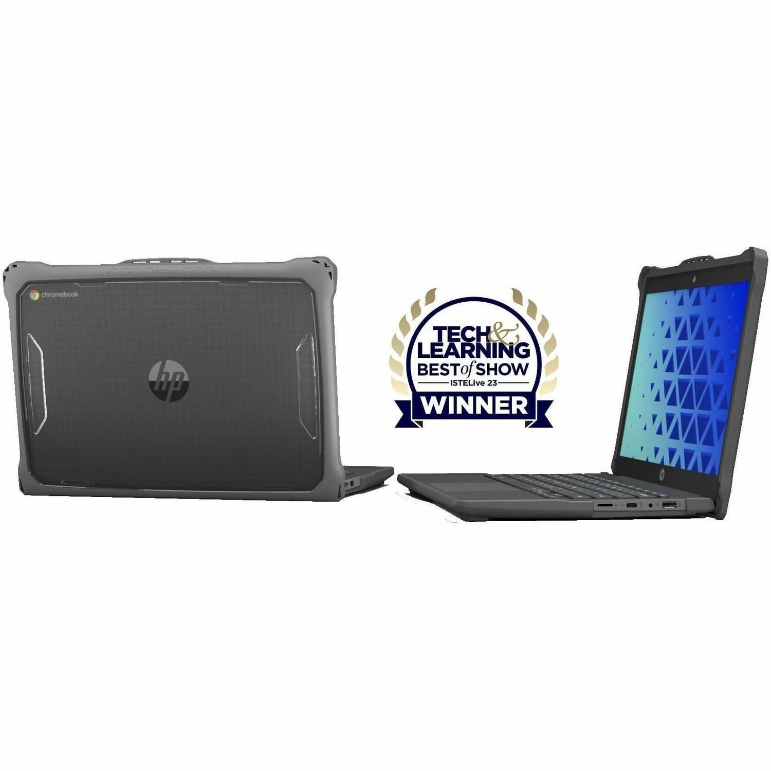 Extreme Shell-F2 Slide Case for HP Fortis Chromebook G10 14" (Gray/Clear)