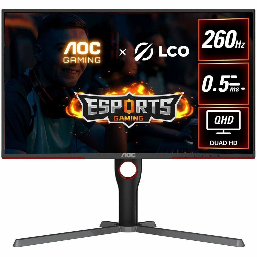 AOC Q27G3ZN 27" Class WQHD Gaming LED Monitor - Black, Red