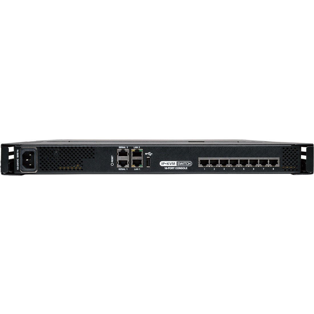 Tripp Lite by Eaton NetCommander 8-Port Cat5 KVM over IP Switch - 19 in. LCD, 1 Remote + 1 Local User, 1U Rack-Mount, TAA