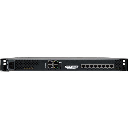 Tripp Lite by Eaton NetCommander 8-Port Cat5 KVM over IP Switch - 19 in. LCD 1 Remote + 1 Local User 1U Rack-Mount