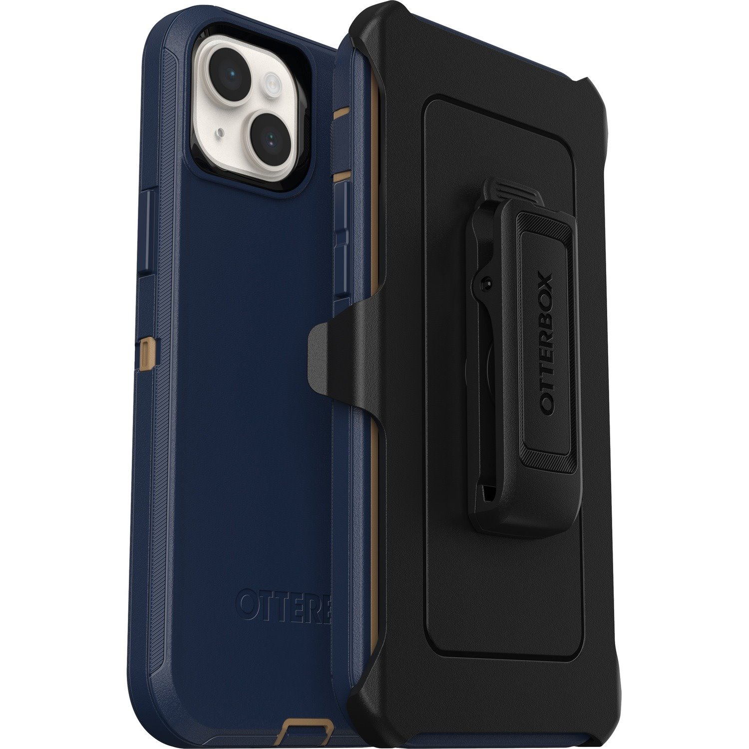 OtterBox Defender Rugged Carrying Case (Holster) Apple iPhone 14 Plus Smartphone - Blue Suede Shoes