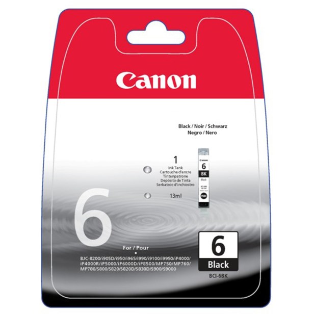 Canon BCI-6Bk Original Inkjet Ink Cartridge - Black Pack
