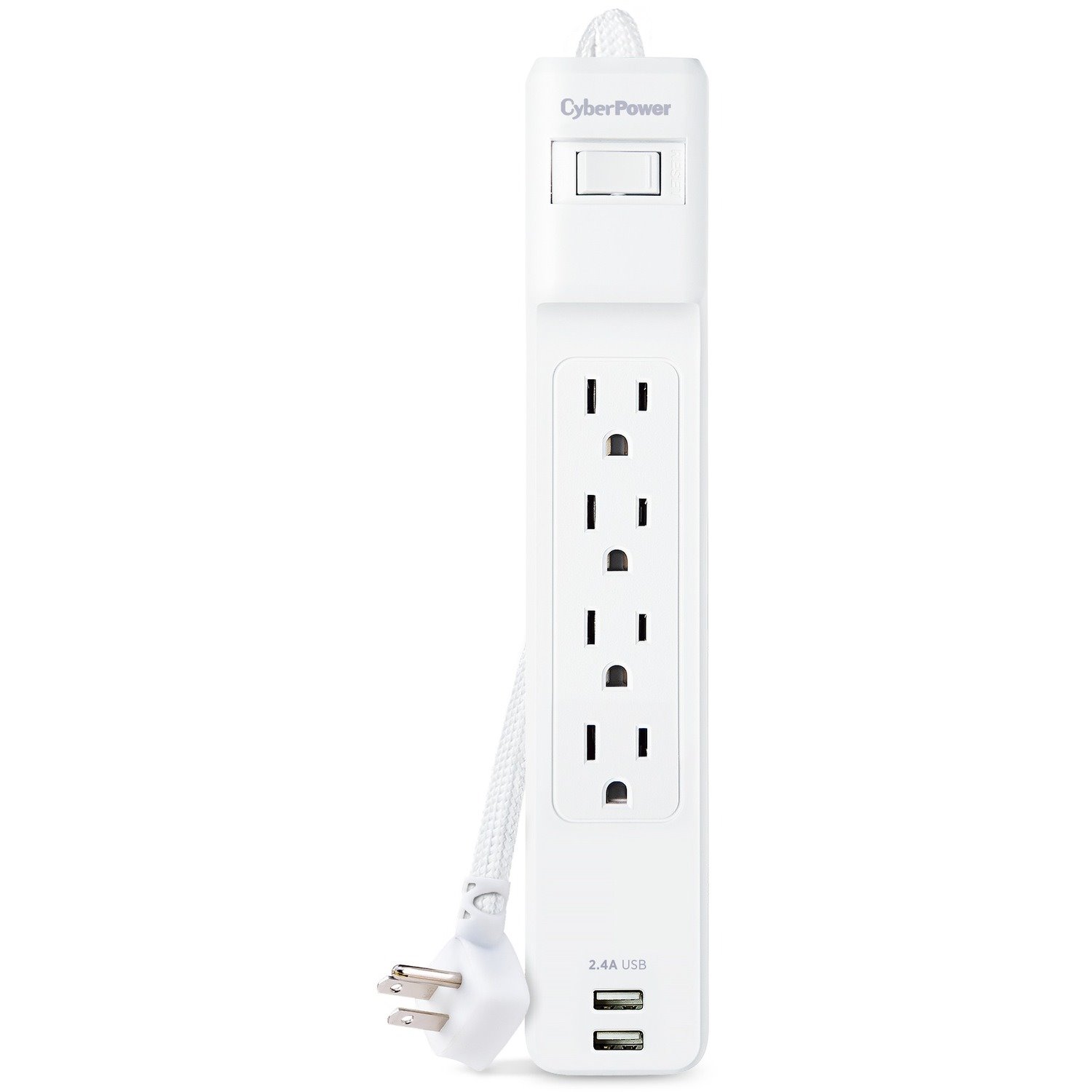 CyberPower P406U Home Office 4 - Outlet Surge Protector with 500 J Surge Suppression