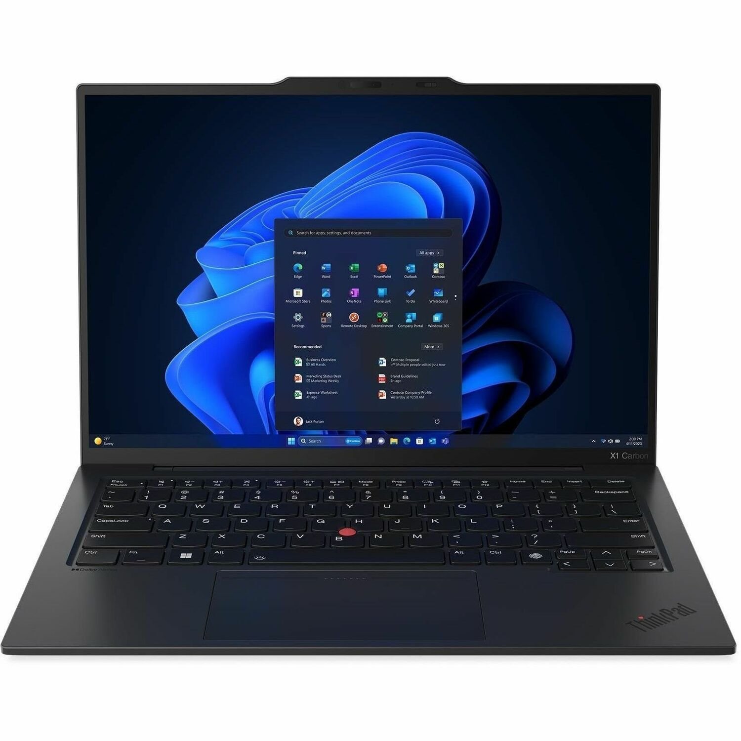 Lenovo ThinkPad X1 Carbon Gen 12 21KC00A7CA 14" Touchscreen Notebook - WUXGA - 60 Hz - Intel Core Ultra 7 155U - Intel Evo Platform - 32 GB - 512 GB SSD - French Keyboard - Black Paint