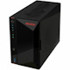 Asustor AS5402T, 2 Bay NAS, Intel Quad-Core 2.0GHz CPU, 4X M.2 NVMe SSD Slots, 2x2.5GbE Ports, 4GB DDR4 RAM, for Gaming and Live Stream, Network Attached Storage(Diskless)