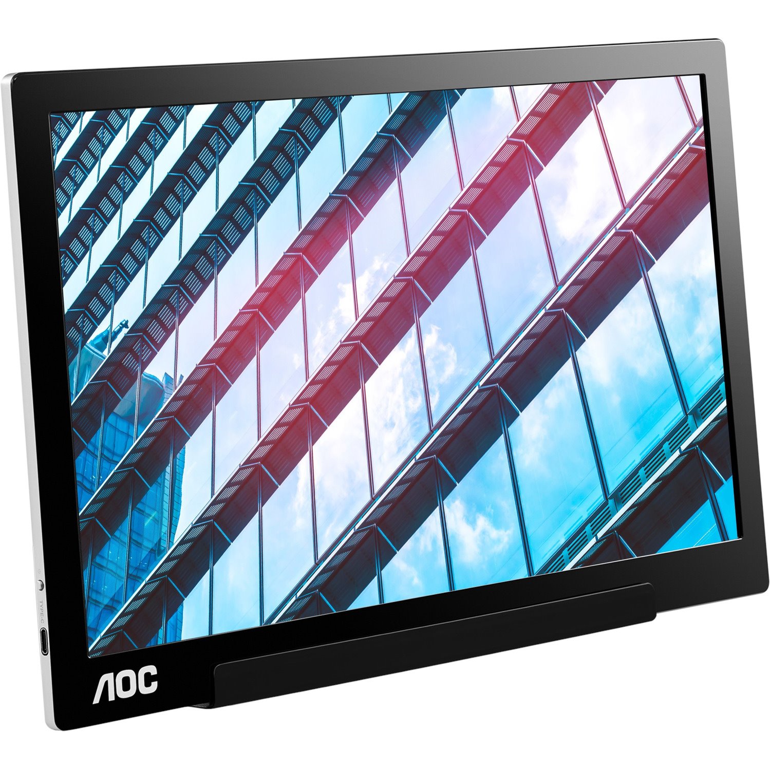 AOC I1601P 16" Class Full HD LCD Monitor - 16:9 - Black