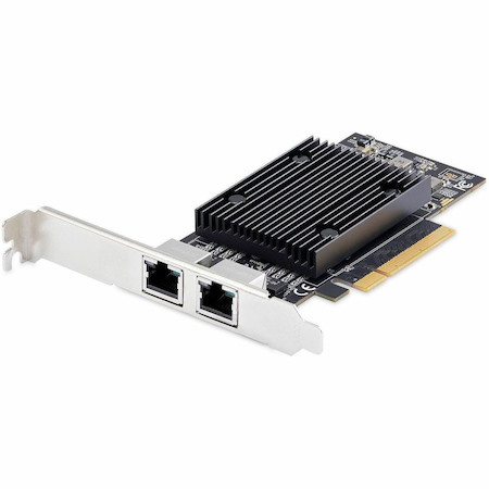 StarTech.com 2-Port PCIe 10Gb Ethernet Network Card, Dual RJ45 10GBase-T/Gigabit, Broadcom BCM57416 Chipset, NIC Card, Windows & Linux