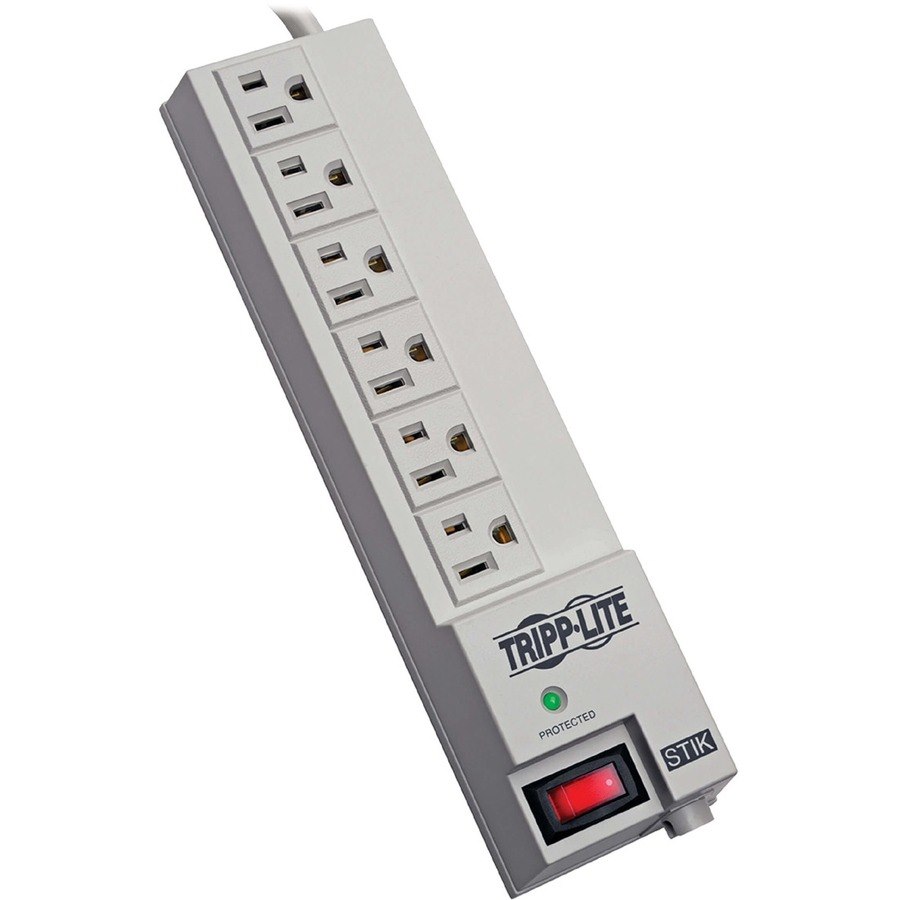 Eaton Tripp Lite Series Protect It! Surge Protector with 6 Right-Angle Outlets, 6 ft. (1.83 m) Cord, 540 Joules, Diagnostic LED