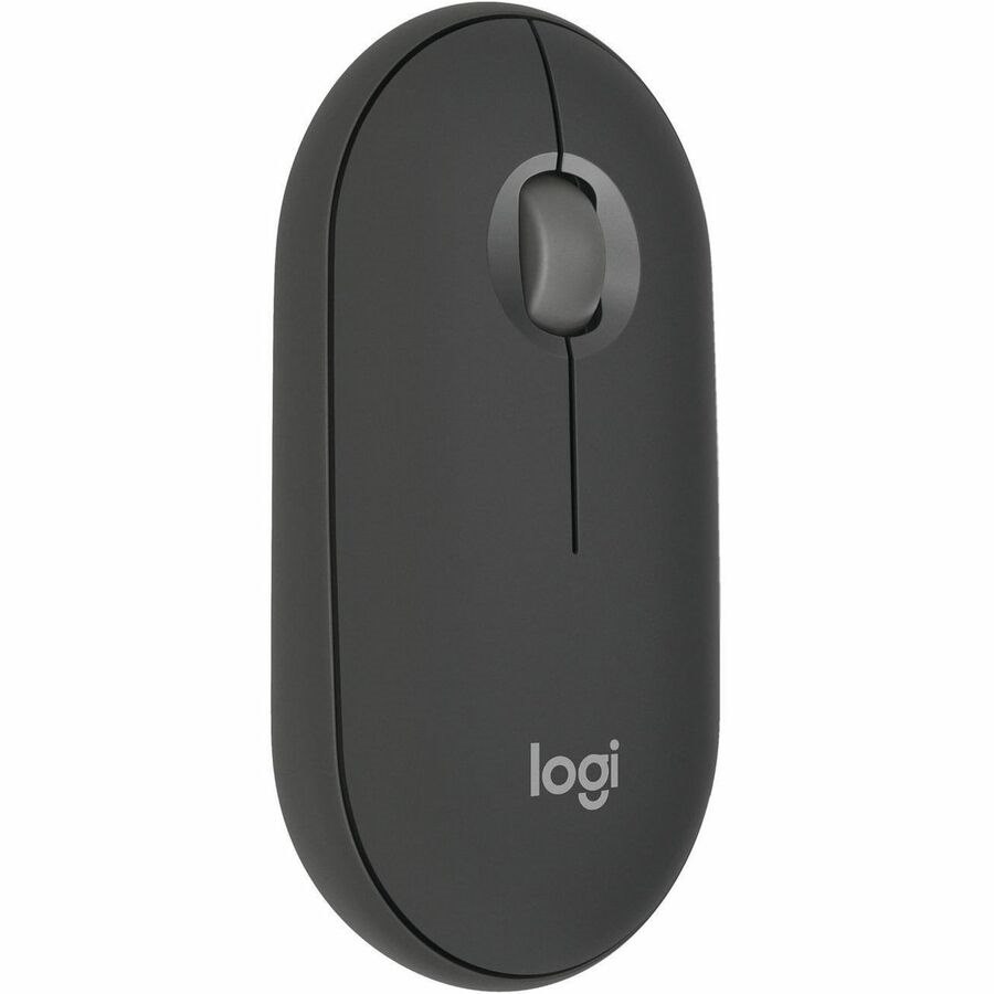 Logitech Pebble Mouse 2 M350s Slim Bluetooth Wireless Mouse, Portable, Customizable Button, Quiet Clicks - Tonal Graphite