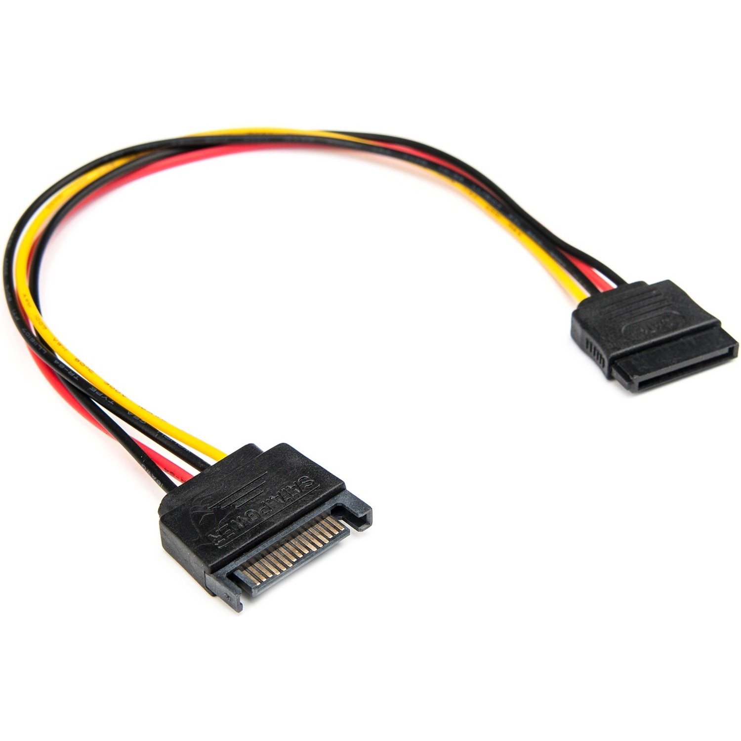 Rocstor Premium 12in 15 Pin SATA Power Extension Cable - 12in - SATA Cable 15 Pin SATA Power