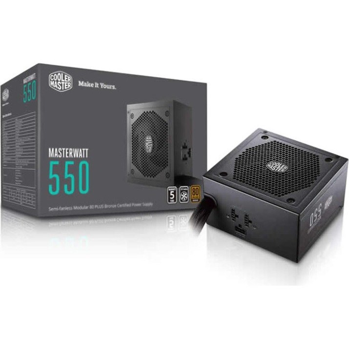 Cooler Master MasterWatt 550 Semi-Fanless Modular 80 PLUS Bronze Certified Power Supply