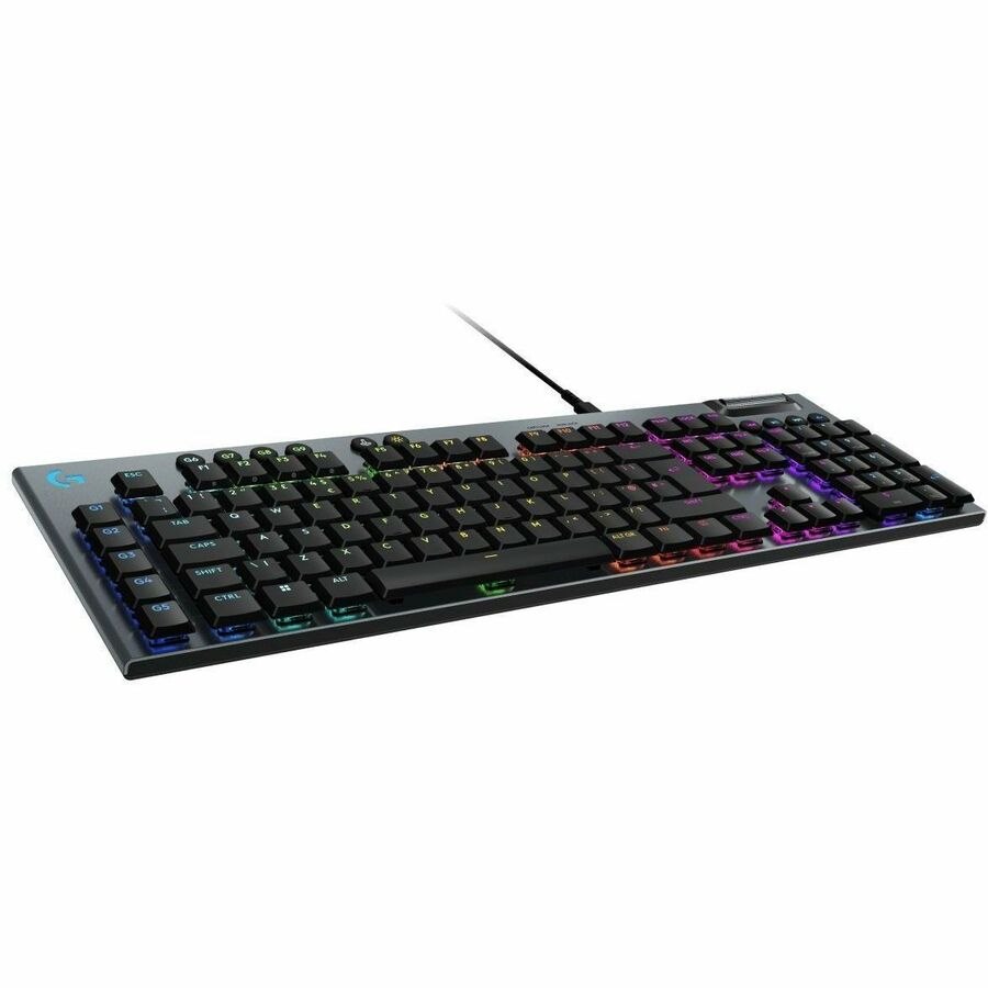 Logitech G G915 X Gaming Keyboard - Cable Connectivity - USB Interface - RGB LED - English (UK) - QWERTY Layout - Black