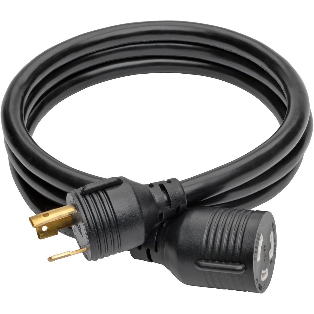 Eaton Tripp Lite Series Power Extension Cord, NEMA L5-30P to NEMA L5-30R- Heavy-Duty, 30A, 125V, 10 AWG, 6 ft. (1.83 m), Black, Locking Connectors