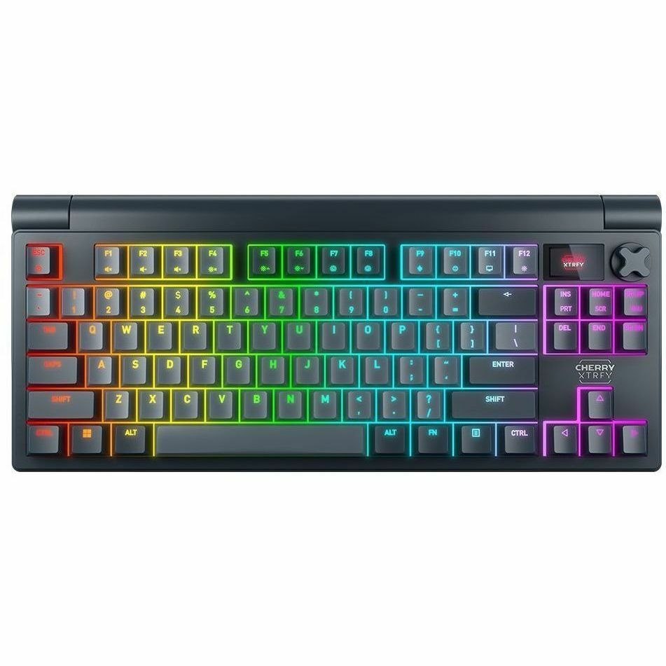CHERRY XTRFY G80-3883 Gaming Keyboard - Wired/Wireless Connectivity - USB Type A Interface - RGB LED - English (US) - Grey