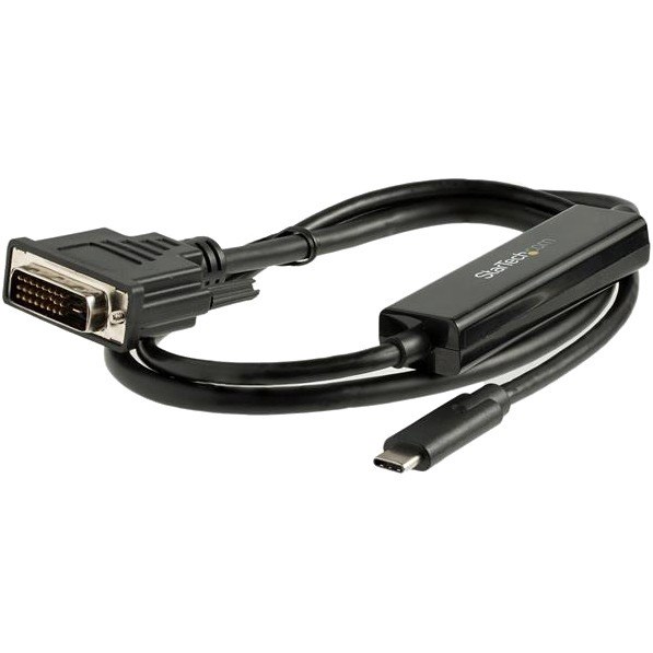 StarTech.com 3.3 ft / 1 m USB-C to DVI Cable - USB Type-C Video Adapter Cable - 1920 x 1200 - Black