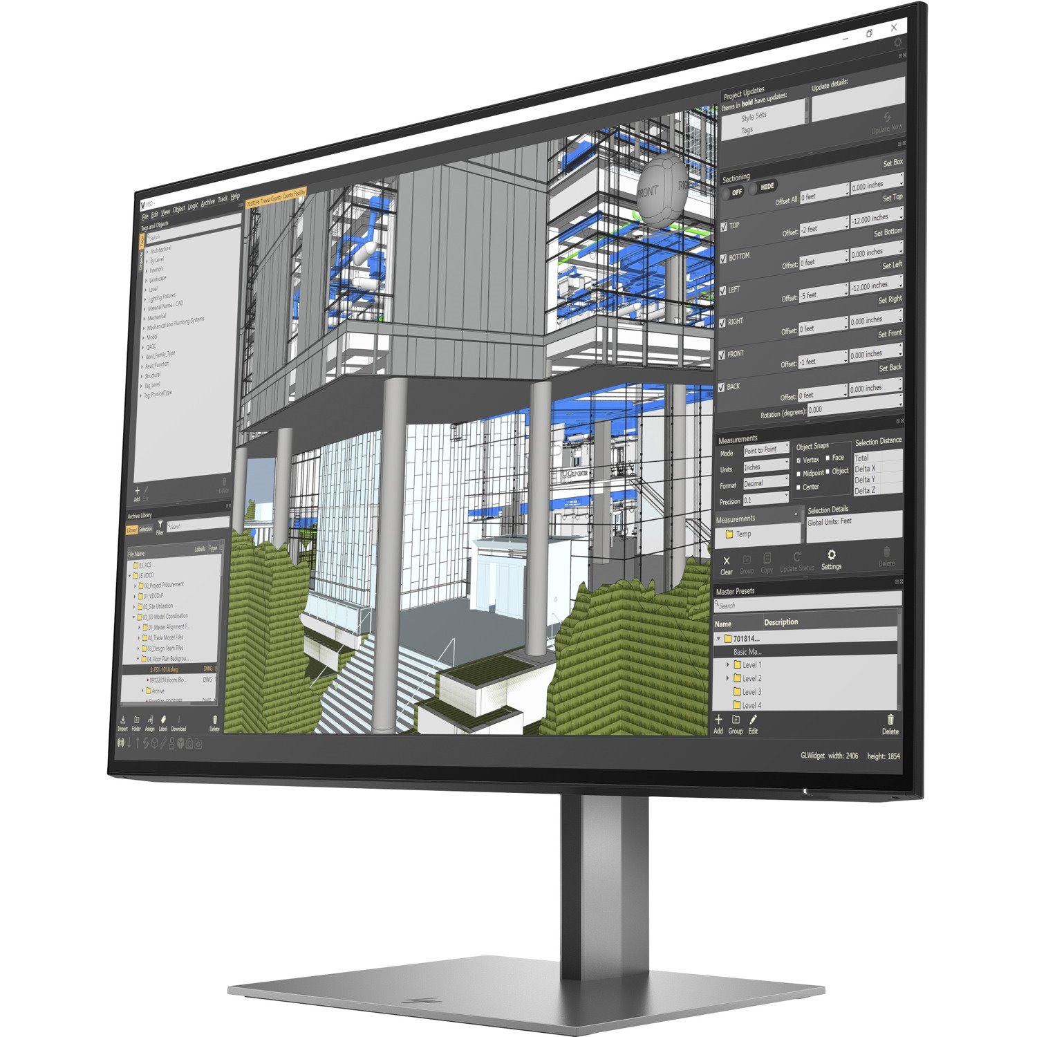 HP Z24n G3 24" Class WUXGA LCD Monitor - 16:10 - Turbo Silver