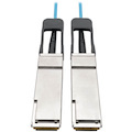 Eaton Tripp Lite Series QSFP+ to QSFP+ Active Optical Cable - 40Gb, AOC, M/M, Aqua, 1M (3.28 ft.)