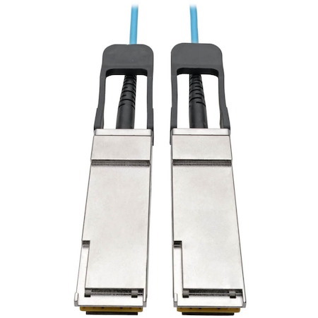 Eaton Tripp Lite Series QSFP+ to QSFP+ Active Optical Cable - 40Gb, AOC, M/M, Aqua, 5M (16.4 ft.)
