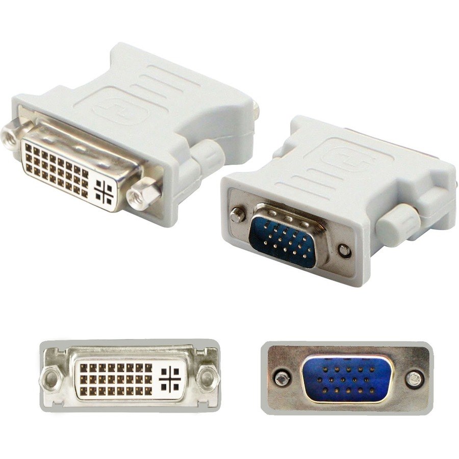 5PK VGA Male to DVI-I (29 pin) Female White Adapters For Resolution Up to 1920x1200 (WUXGA)