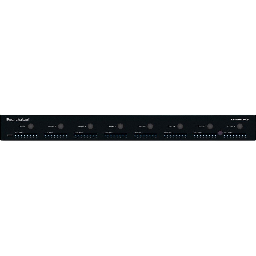 Key Digital 8x8 Audio Matrix Switcher with built-in Audio DSP