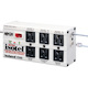 Eaton Tripp Lite Series Isobar 6-Outlet Surge Protector, 6 ft. Cord with Right-Angle Plug, 3300 Joules, Diagnostic LEDs, Tel/Fax/Modem, Metal