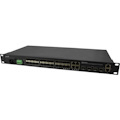 Managed Gigabit Ethernet Fiber Switch 20 100/1000Base-X SFP Slots + 4 100/1000Base SFP/RJ-45 Combo Ports + 4 1G/10GBase-X SFP+ Slots