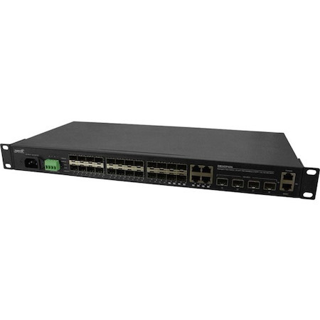 Managed Gigabit Ethernet Fiber Switch 20 100/1000Base-X SFP Slots + 4 100/1000Base SFP/RJ-45 Combo Ports + 4 1G/10GBase-X SFP+ Slots