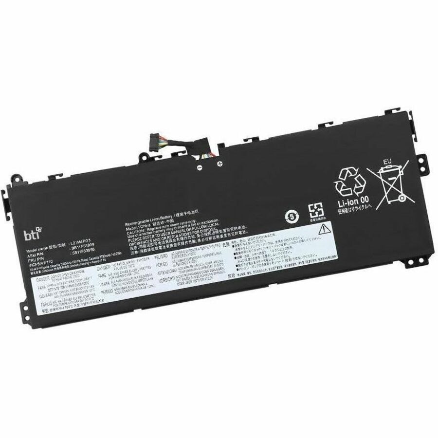 BTI 5B11F53996-BTI 4-CELL 15.44V LI-ION NOTEBOOK BATTERY FOR LENOVO 13W YOGA, 13W YOGA 82S1, 13W YOGA 82S2, 13W YOGA GEN 2, 13W YOGA GEN 2 82YR, 13W YOGA GEN 2 82YS