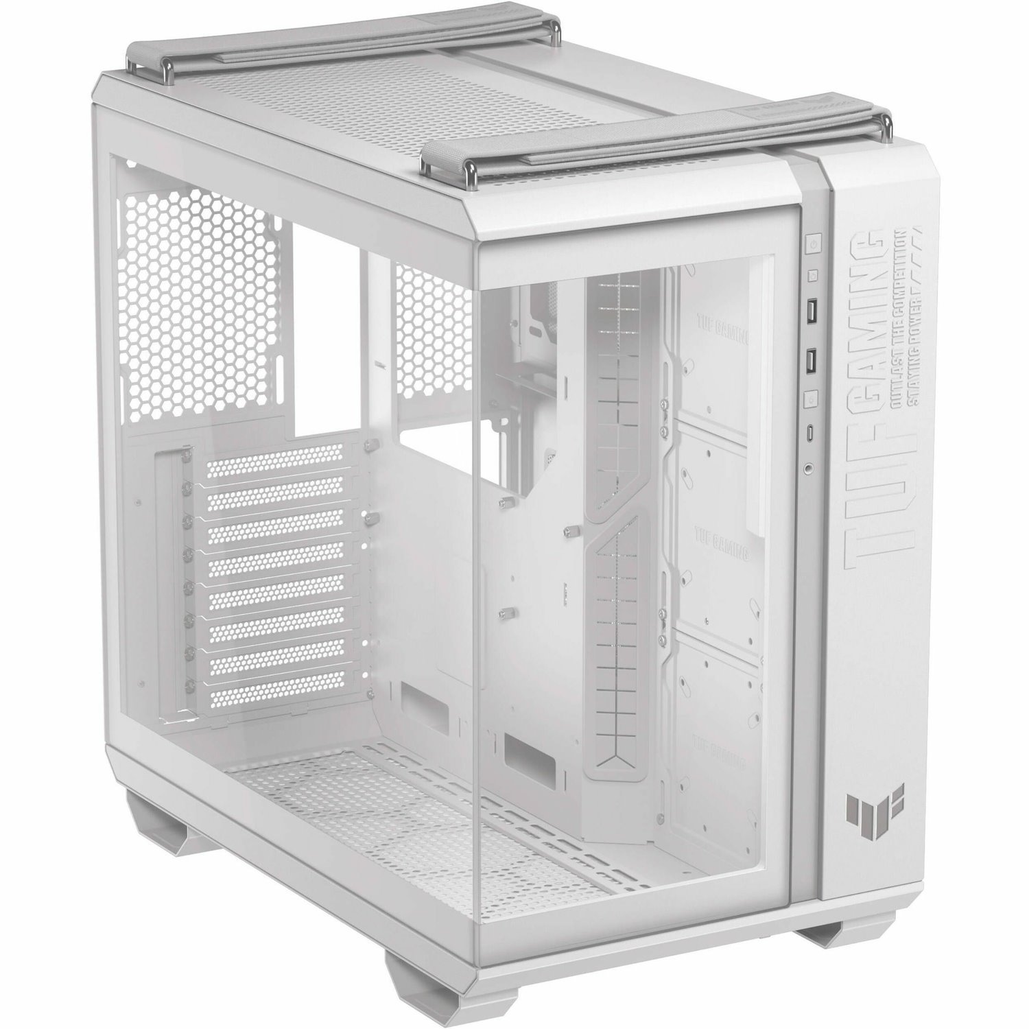 TUF GT502 Gaming Computer Case - ATX Motherboard Supported - Mid-tower - Tempered Glass - White