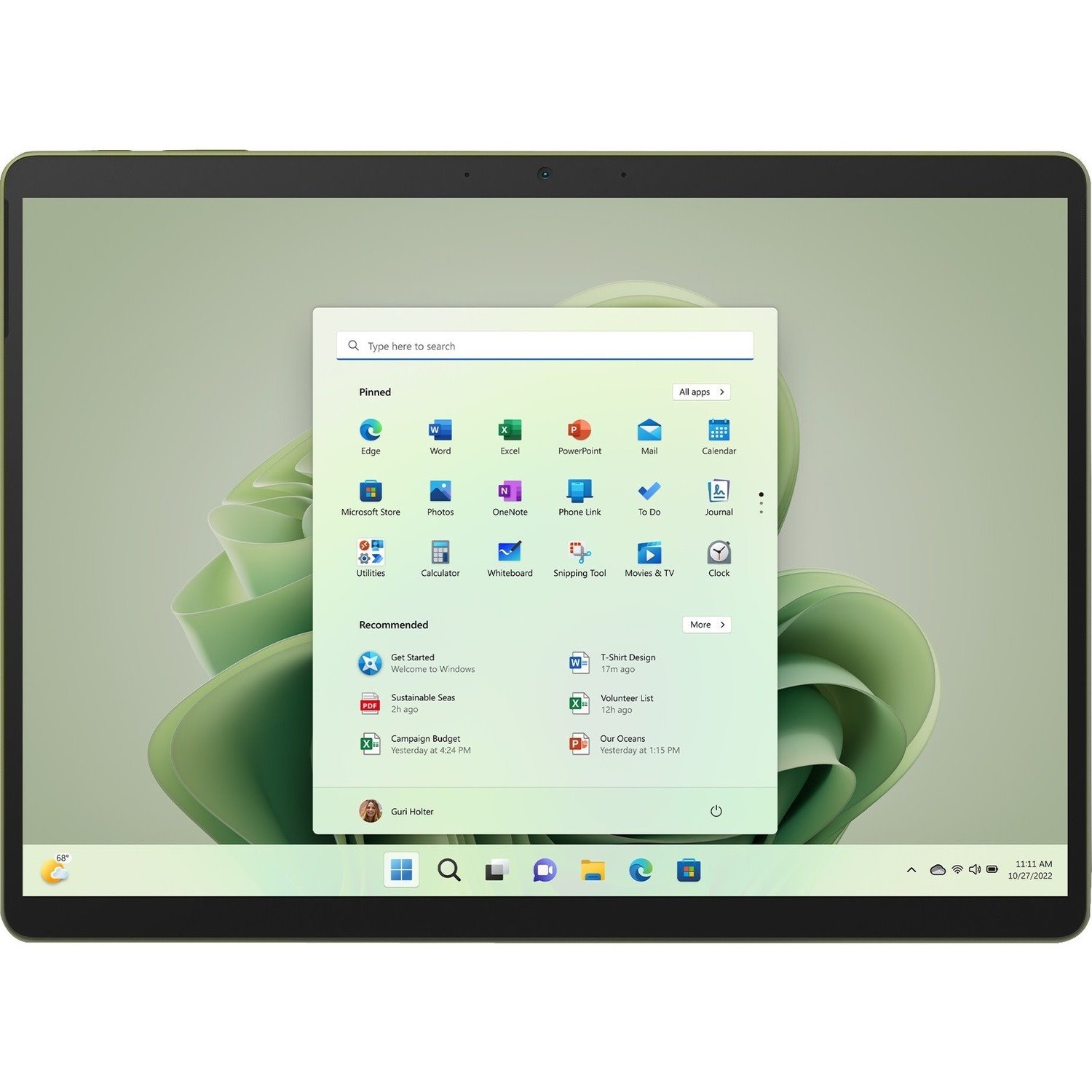 Microsoft Surface Pro 9 Tablet - 13" - Intel - 16 GB - 256 GB SSD - Windows 11 Home 64-bit - Forest