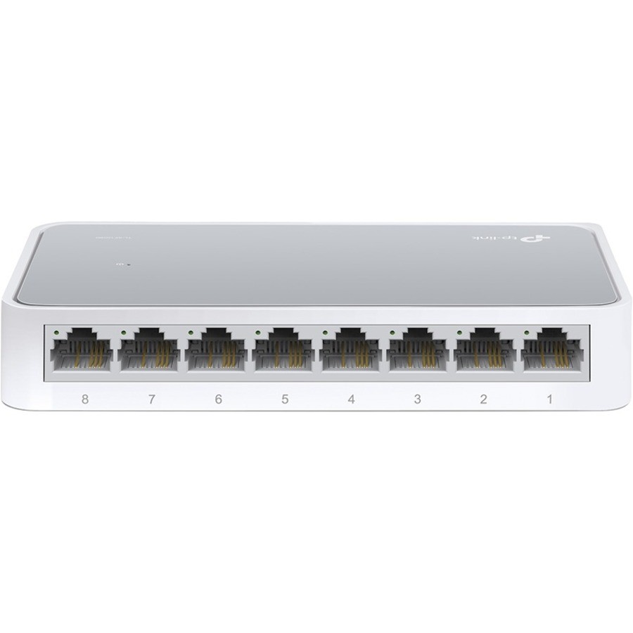 TP-LINK 8-PORT UNMANAGED SWITCH, 10/100MBPS(8), WHITE, 3YR