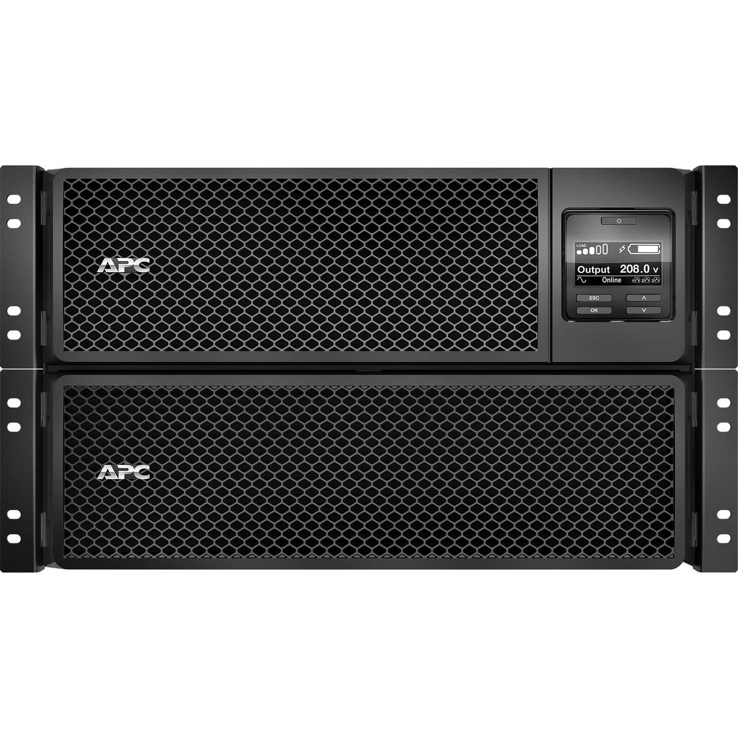 APC Smart-UPS On-Line, 10kVA/10kW, Rackmount 6U, 208V, 4x L6-20R+2x L6-30R NEMA outlets, Network Card+SmartSlot, Extended runtime, W/ rail kit