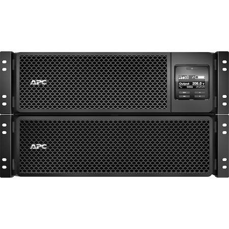 APC Smart-UPS On-Line, 10kVA/10kW, Rackmount 6U, 208V, 4x L6-20R+2x L6-30R NEMA outlets, Network Card+SmartSlot, Extended runtime, W/ rail kit