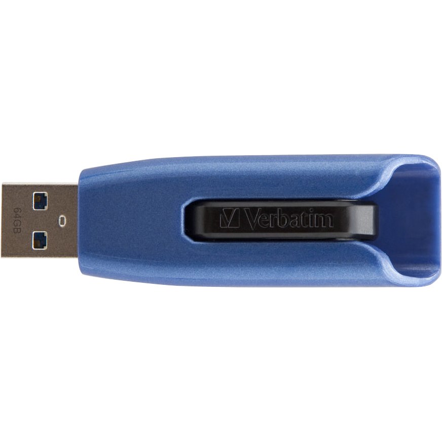 Verbatim Store 'n' Go V3 MAX 64 GB USB 3.0 Flash Drive - Black, Blue