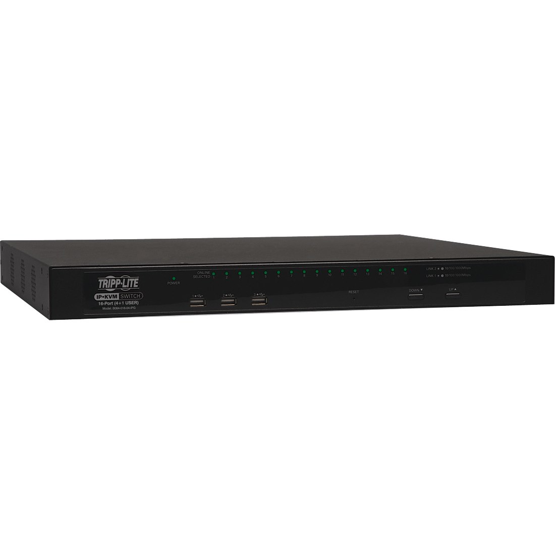 Eaton Tripp Lite Series NetDirector 16-Port Cat5 KVM over IP Switch - Virtual Media, 4 Remote + 1 Local User, 1U Rack-Mount, TAA