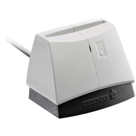 CHERRY ST-1144 Contact Smart Card Reader - Light Grey - TAA Compliant