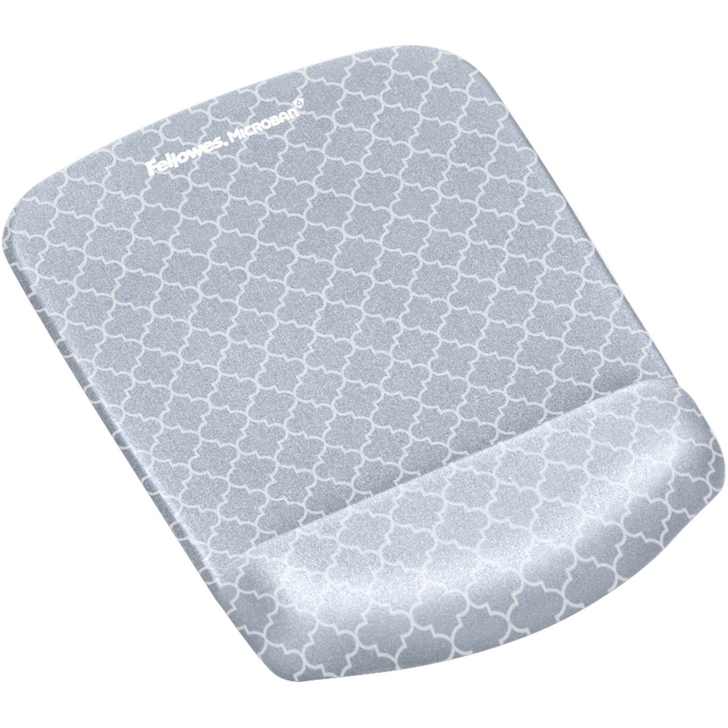 Fellowes&reg; PlushTouch&trade; Foam Mouse Pad Wrist Support with MICROBAN&reg; - Gray Lattice (9549701)