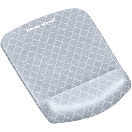 Fellowes® PlushTouch™ Foam Mouse Pad Wrist Support with MICROBAN® - Gray Lattice (9549701)