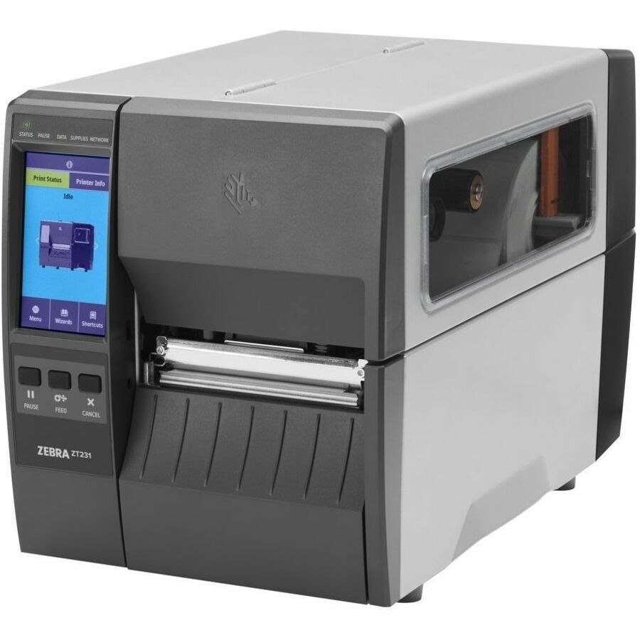 Zebra ZT231 Desktop Thermal Transfer Printer - Monochrome - Label Print - Ethernet - USB - USB Host - Serial - Bluetooth - Near Field Communication (NFC) - RFID - EU, UK - With Cutter