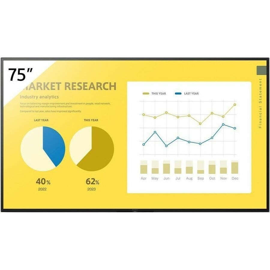 Sony 75 Bravia 4K HDR Professional Lite Display