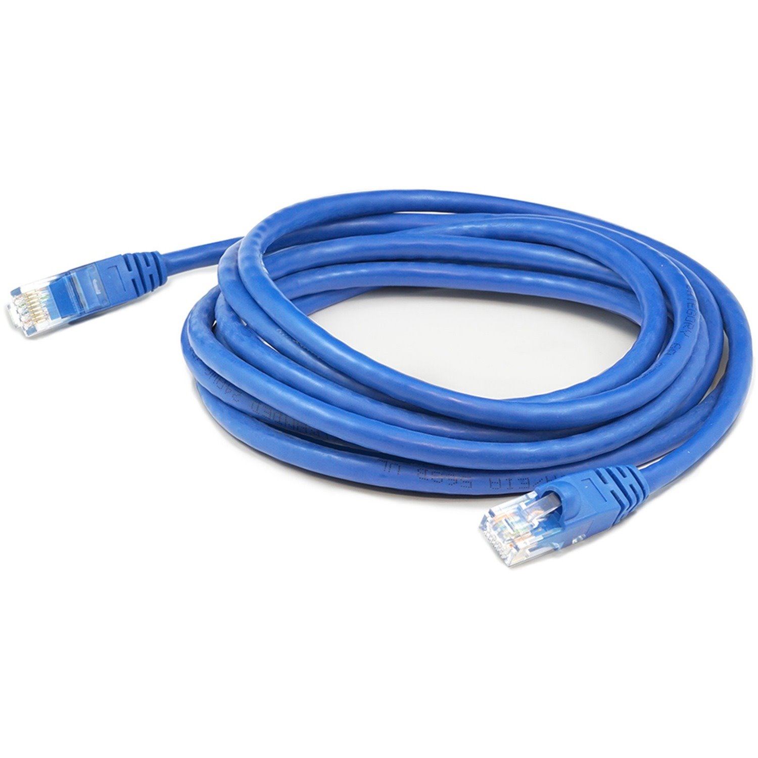 AddOn 7ft Blue CAT 6A PVC Ethernet Cable Snagless Bubble Boot RJ-45 M/M