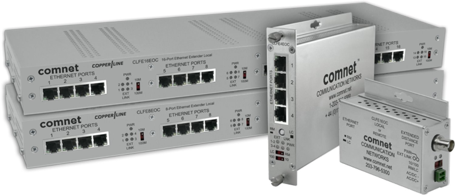 Comnet 4 Channel Ethernet Over Coax, Poe