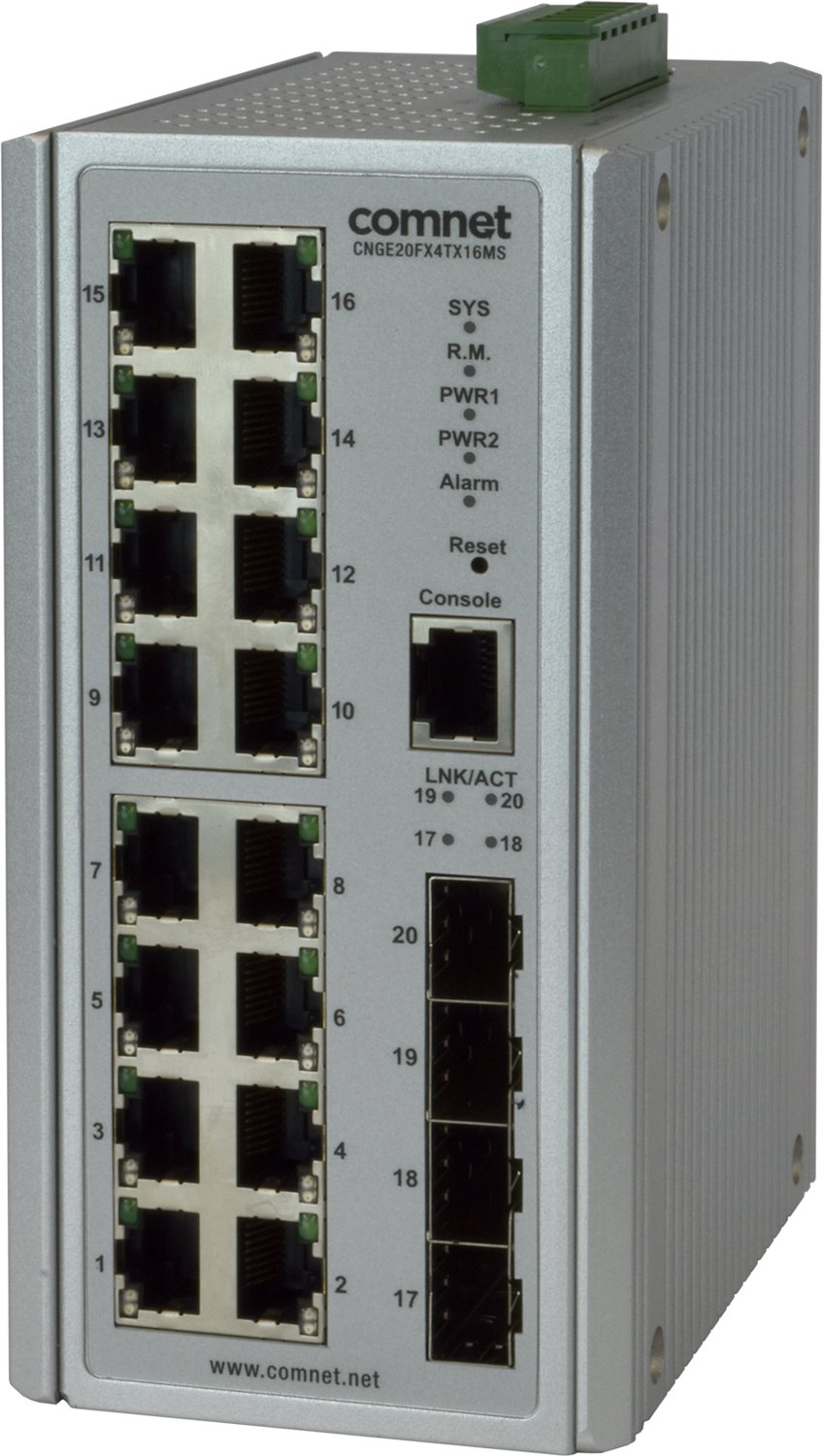 Comnet 20-Port Hardened Managed Gigabit Switch